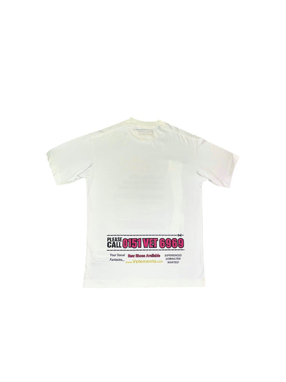 VETEMENTS DOMINATRIX HOTLINE TEE