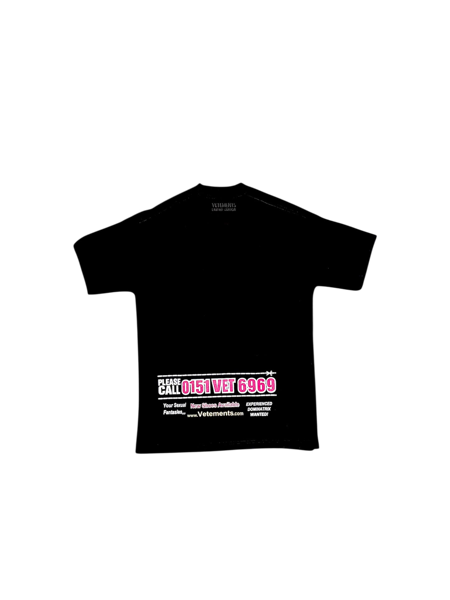 VETEMENTS DOMINATRIX HOTLINE TEE